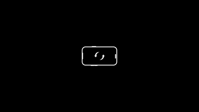 Rotate smart phone isolated icon.Rotation phone animation concept