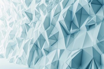 Obraz premium Beautiful futuristic Geometric background for your presentation. textured intricate 3D wall in light blue and white tones. AI generated, AI generated
