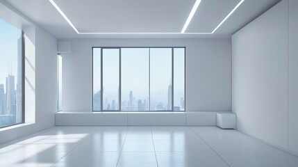 Fototapeta premium empty white room