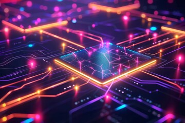 Cyber Security Data Transfer illustration created with Generative AI