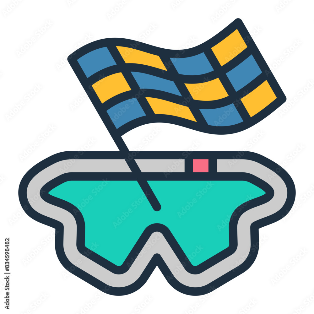 Sticker Racing Icon