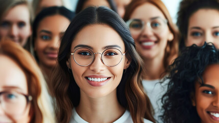 Obraz premium 色々な人種の笑顔の女性たち