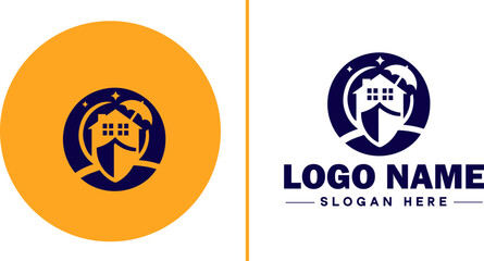 insurance icon Coverage Assurance Protection flat logo sign symbol editable vector