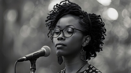 A poetry night celebrating freedom on Juneteenth, featuring voices of empowerment and creativity. The event is marked by powerful performances and a sense of solidarity.