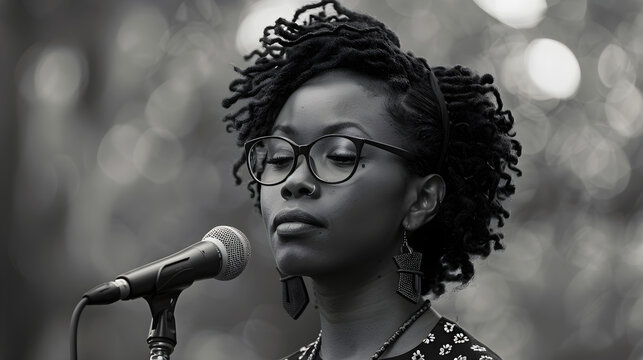A poetry night celebrating freedom on Juneteenth, featuring voices of empowerment and creativity. The event is marked by powerful performances and a sense of solidarity.