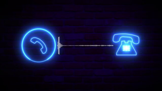 Incoming phone call animation. Cell phone call animation. Telephone ringing animation