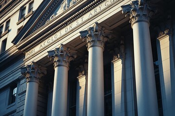 bank or government building by generative ai