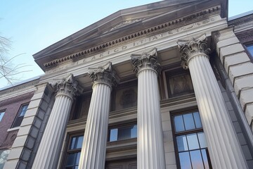 bank or government building by generative ai