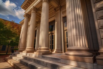 bank or government building by generative ai