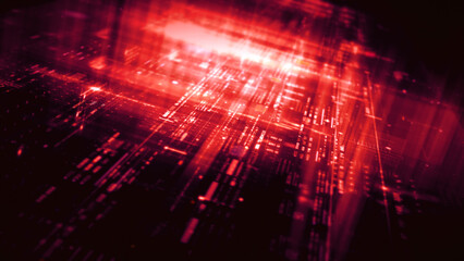 Futuristic screen display matrix, hi-tech digital data telemetry with encrypted numbers, display...