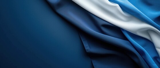 Obraz premium Explore the elegance of professionalism with a sleek, blank mockup featuring a minimalist design and alternating shades of blue and white fabric.