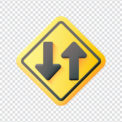 Two way traffic icon vector design in eps 10