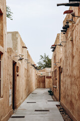 Al Wakrah, Qatar - 2 May 2024: Heritage market “Al Wakrah Old Souq” in Qatar.