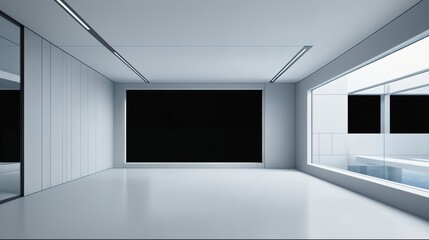 3d render of a modern hall