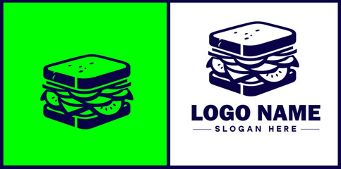 sandwich icon Sub Hoagie Grinder flat logo sign symbol editable vector