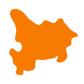 Haut-Uele map in orange color