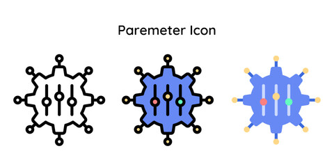 Fototapeta premium Parameter Icon related to maintenance, setting, internet, security.