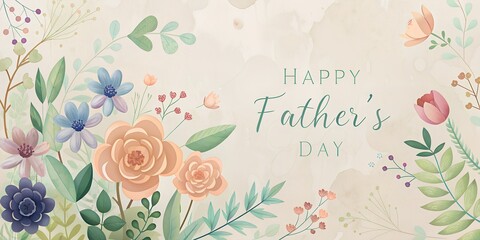 Floral Father's Day Greeting: Blossoms and Wishes. Perfect for: Father's Day.