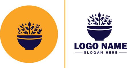 soup bowl icon Soup dish Soup plate Soup container flat logo sign symbol editable vector