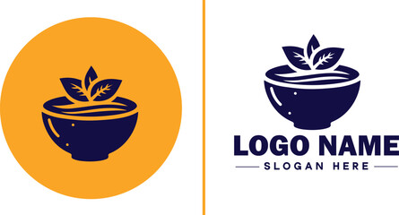 soup bowl icon Soup dish Soup plate Soup container flat logo sign symbol editable vector