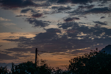 sunset over the mountains