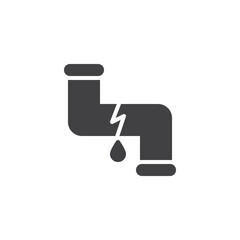 Plumbing leaks vector icon