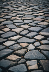 Background Stone, Natural stone pavement with a prominent empty area for design inserts or product displays