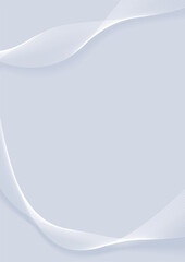 白いリボンがあしらわれた薄いブルーの背景ベクターイラスト