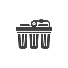 Water purification filter vector icon