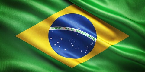 Brazil flag emblem with green, yellow, blue, and white colors , Brazil, flag, emblem, symbol, national, patriotic, country, South America, crest, design, background, colors, Brazilian, pride