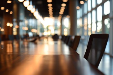 A blurred image of a table set in a restaurant, with plates and glasses, creating a cozy atmosphere, AI generated