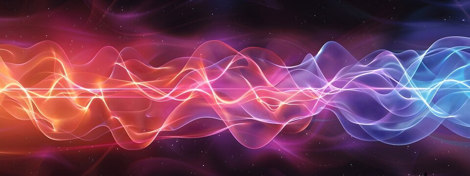 Captivating Gamma Ray Frequencies Depicted as Vibrant Waves of Energy and Light