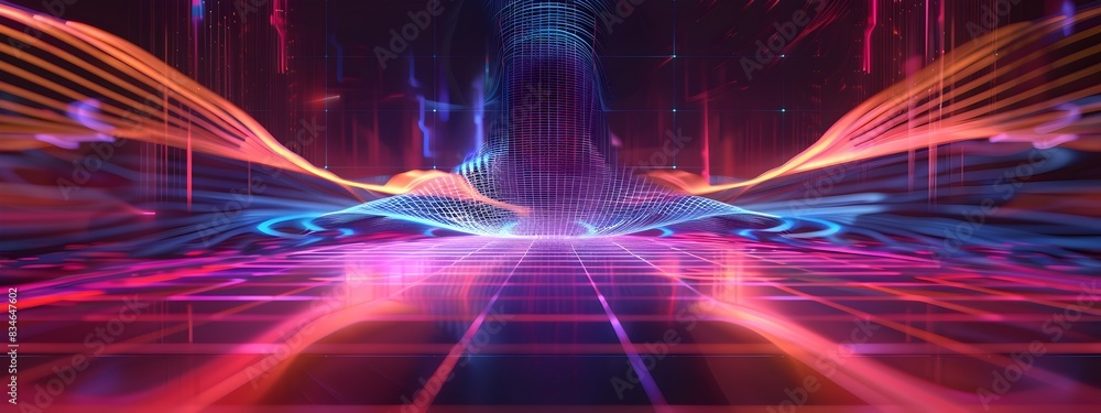 Poster coherence function vibrant of interacting signals and patterns