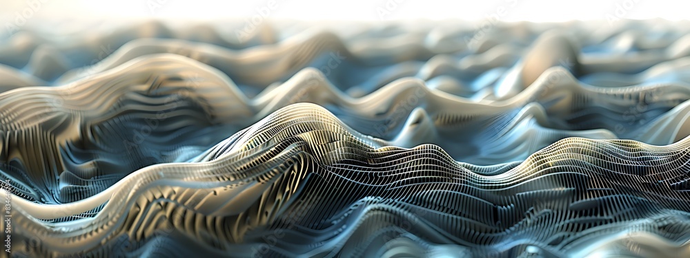 Poster captivating wavelet packet digital art abstract with mesmerizing fluid motion and vibrant colors