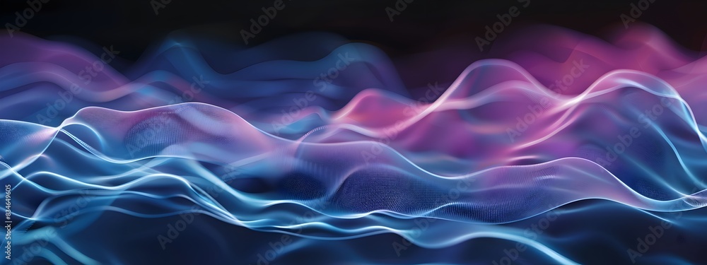 Aufkleber vibrant wave propagation speed dynamic abstract of fluid wave motion