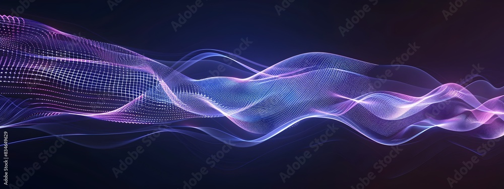 Poster captivating of wave propagation speed showcasing dynamic fluid motion and vibrant gradient colors