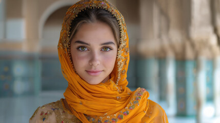 Lady, woman, Alhambra, Islam, Middle east, India, bride, beauty, wedding, face, fashion, smile, happiness, model, dress, hairstyle, hijab,