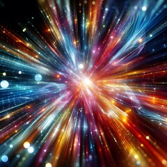 Naklejka premium An electrifying display of abstract colorful lights