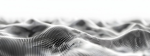 Frequency Drift  Dynamic Waves of Undulating Particles in Mesmerizing Monochrome Minimalist