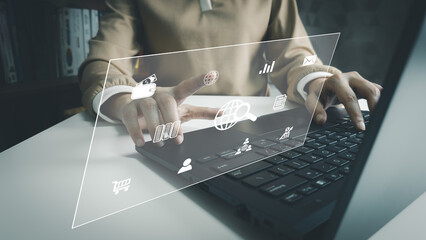 Search engine optimization seo, Searching by typing keyboard laptop, using a computer to search for...