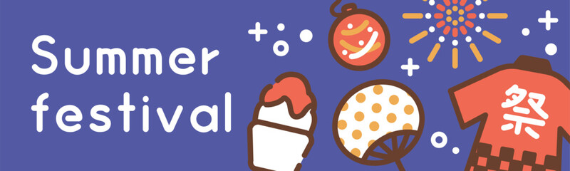 夏祭りのアイコンセット_1