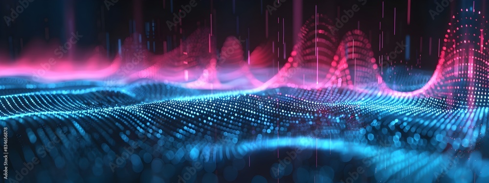 Poster captivating of dynamic channel frequencies and data visualization