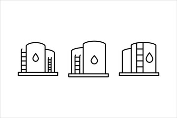 Water tank linear icon set. Modern outline Water tank logo concept on white background from Industry collection. vector illustration.