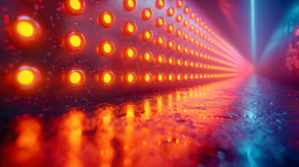 Obraz premium Luminous interior of the night club glowing abstract background