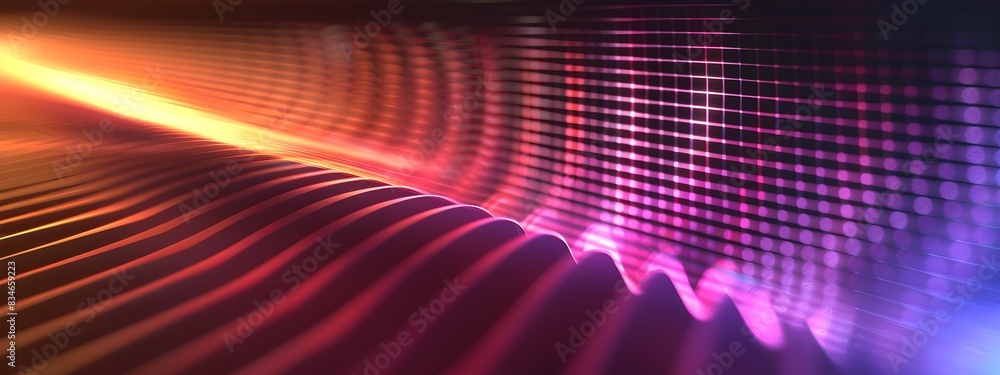 Aufkleber detailed of a band stop filter blocking specific frequency range