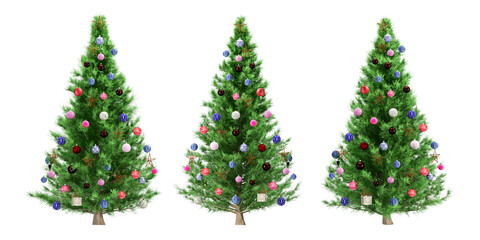 christmas tree isolated on white