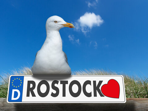 Liebe Rostock, Autonummernschild mit Herz