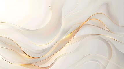 white and gold satin wave background