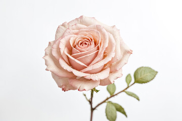 Obraz premium Single Pink Rose with Water Droplets