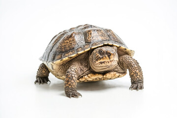 Fototapeta premium Close-up of a turtle on a white background